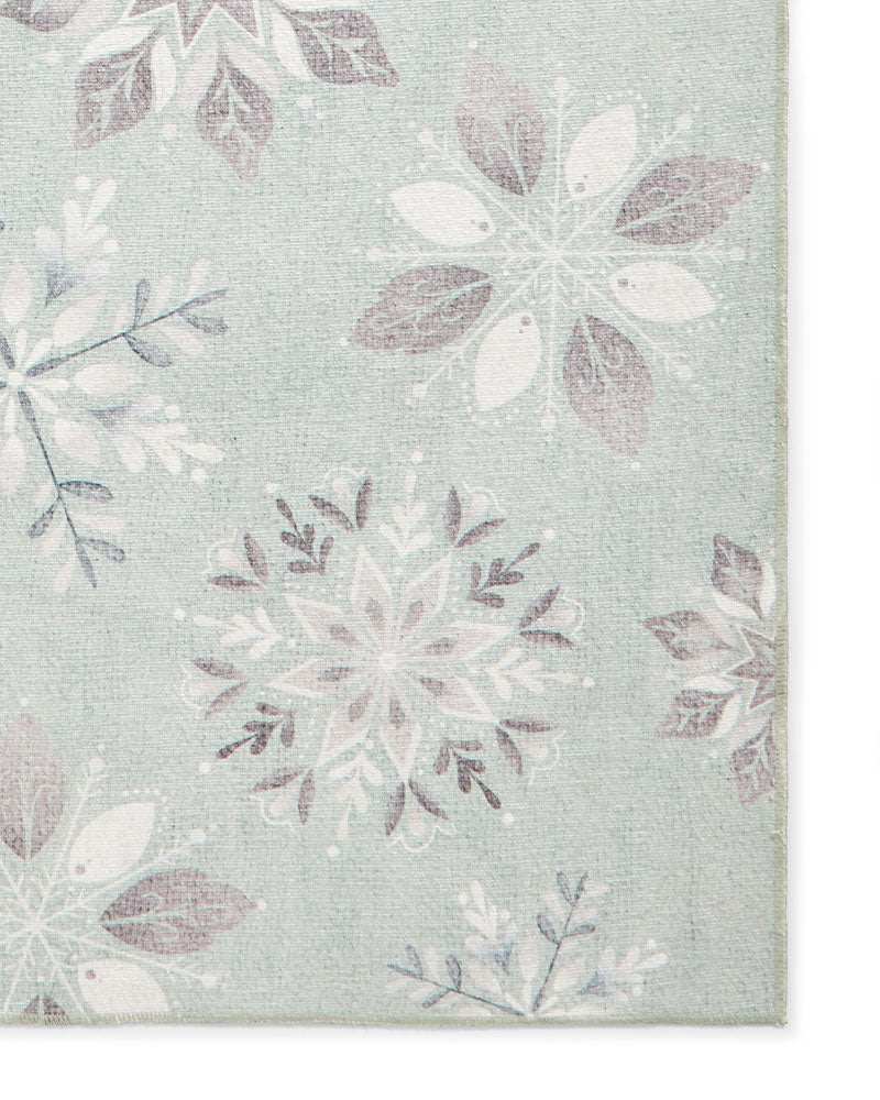 CHRISTMAS WASHABLE SNOWFLAKE RUNNER & MAT SET