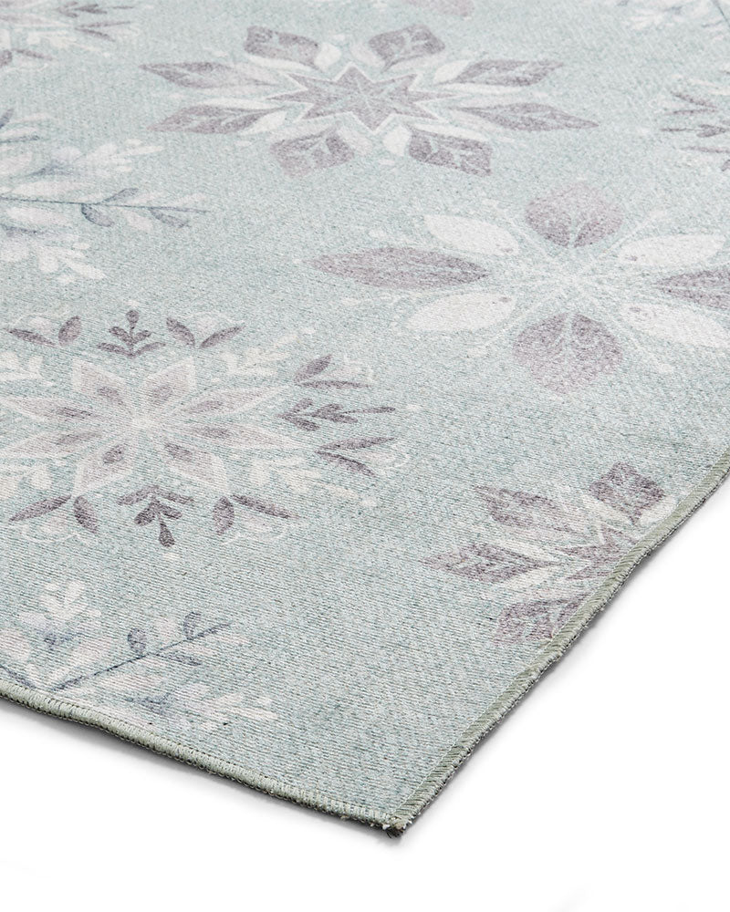 CHRISTMAS WASHABLE SNOWFLAKE RUNNER & MAT SET