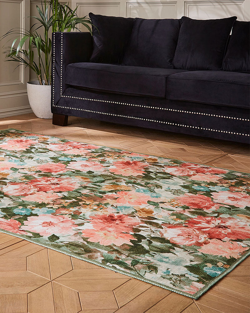 CLARKE & CLARKE TAHITI SPRING MACHINE WASHABLE RUG