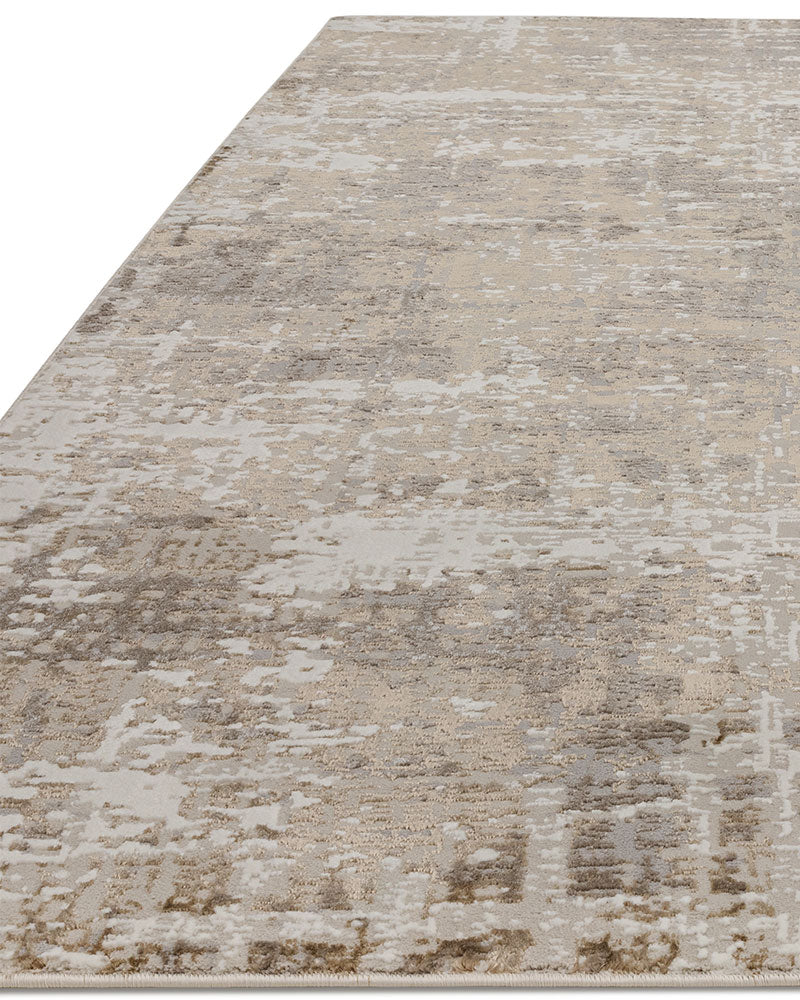 STELLAR ST11 BEIGE BRONZE MODERN ABSTRACT HIGH SHINE RUG