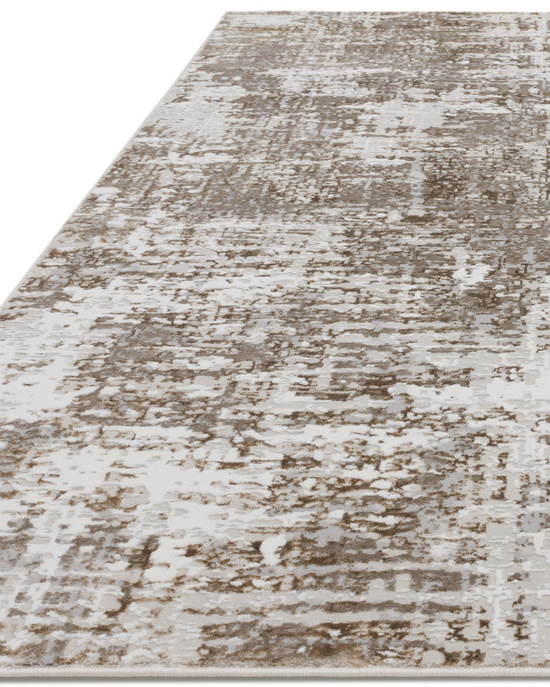 STELLAR ST11 BEIGE BRONZE MODERN ABSTRACT HIGH SHINE RUG