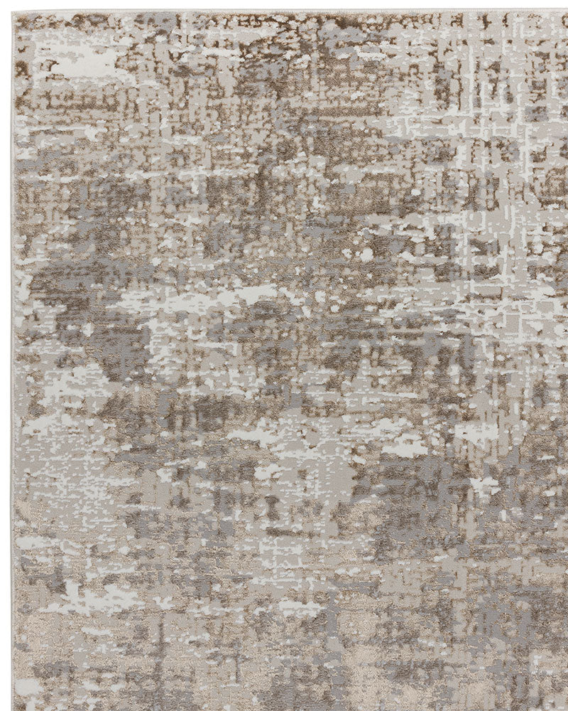 STELLAR ST11 BEIGE BRONZE MODERN ABSTRACT HIGH SHINE RUG