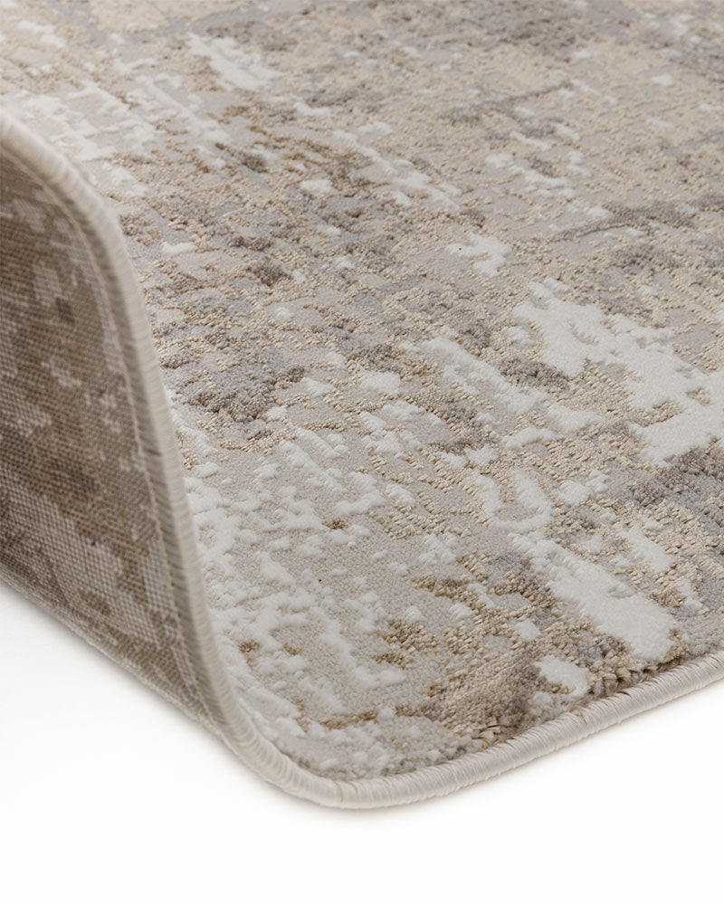 STELLAR ST11 BEIGE BRONZE MODERN ABSTRACT HIGH SHINE RUG