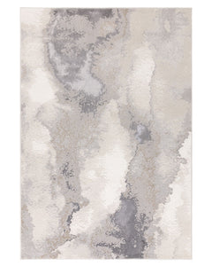 STELLAR ST03 GREY BEIGE MODERN ABSTRACT HIGH SHINE RUG