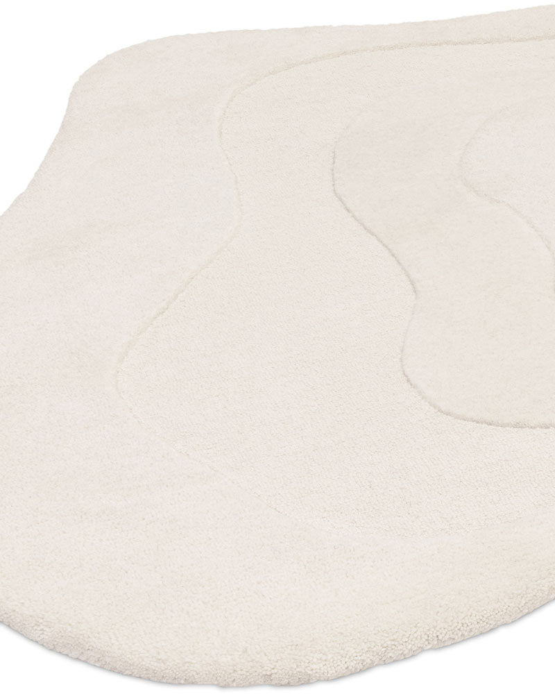OLSEN 05 SURGE CARVED WOOL RUG CREAM IVORY