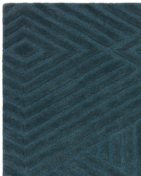 HAGUE TEAL HAND TUFTED 100% WOOL RUG