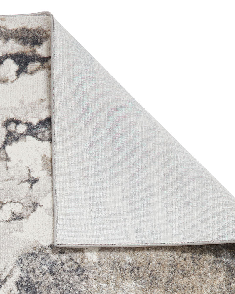 TIDAL TL447 SILVER DARK GREY METALLIC ABSTRACT RUG