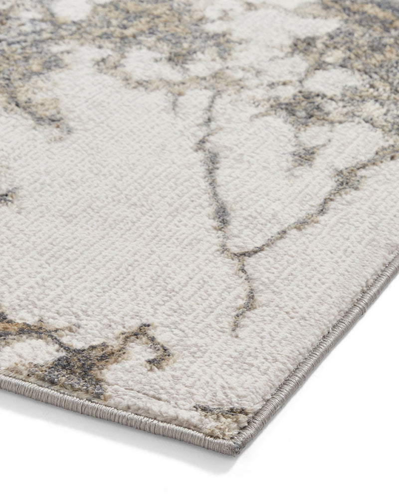 TIDAL TL447 SILVER DARK GREY METALLIC ABSTRACT RUG