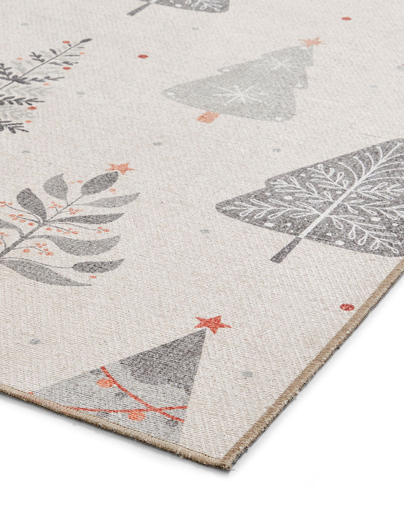 CHRISTMAS TREE WASHABLE  RUNNER & MAT SET