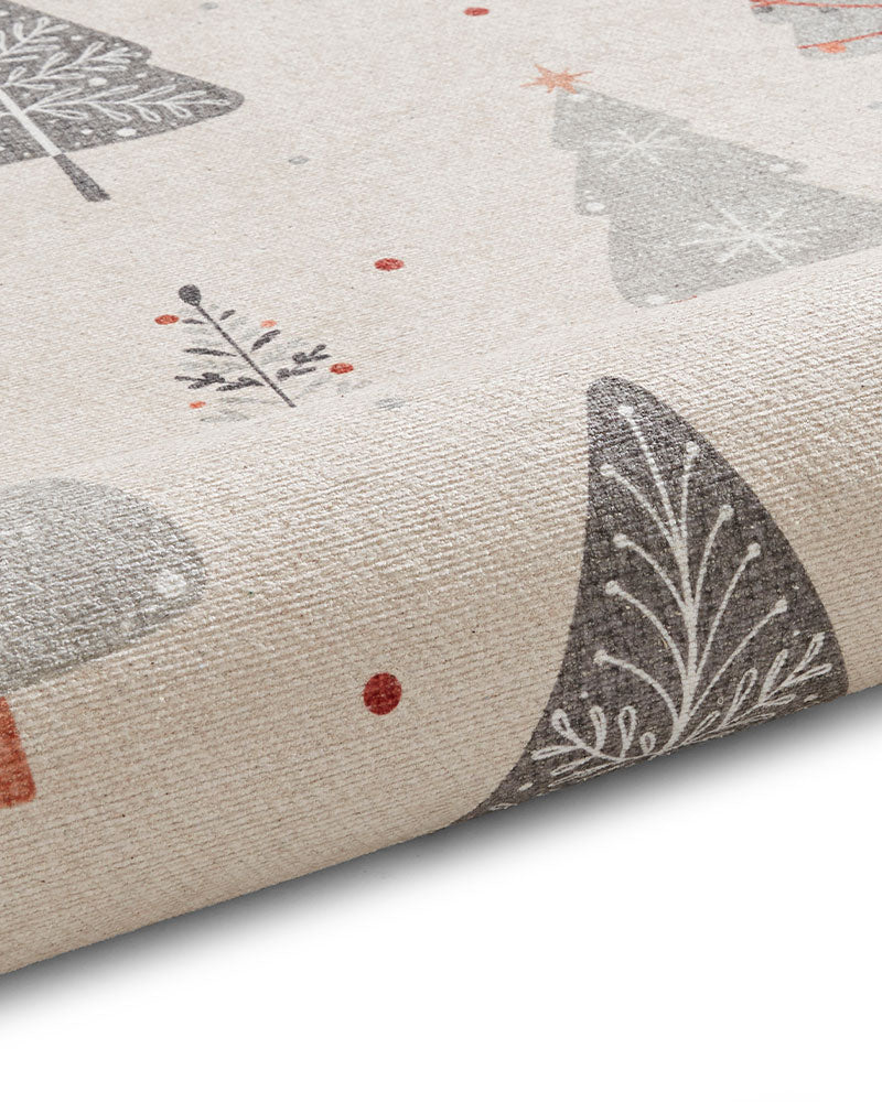 CHRISTMAS TREE WASHABLE  RUNNER & MAT SET