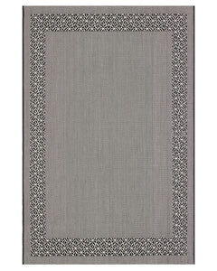 TERRAZZO TRZ01 BORDER INDOOR OUTDOOR RUG BLACK