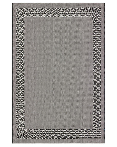 TERRAZZO TRZ01 BORDER INDOOR OUTDOOR RUG BLACK