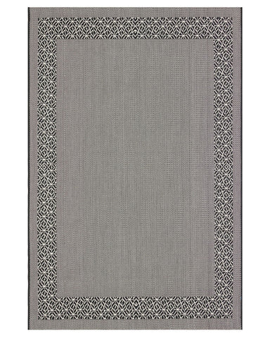 TERRAZZO TRZ01 BORDER INDOOR OUTDOOR RUG BLACK