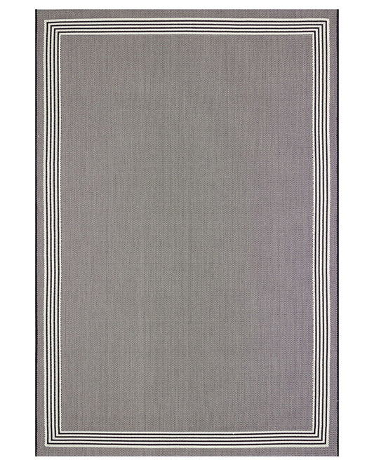 TERRAZZO TRZ02 BORDER INDOOR OUTDOOR RUG BLACK