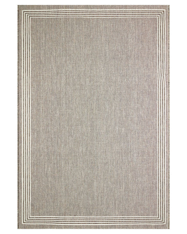 TERRAZZO TRZ02 BORDER INDOOR OUTDOOR RUG EARTH BROWN