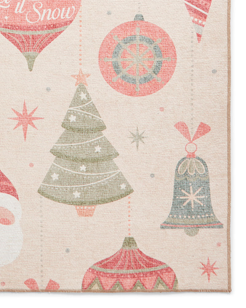 CHRISTMAS BAUBLES WASHABLE BAUBLES RUNNER & MAT SET