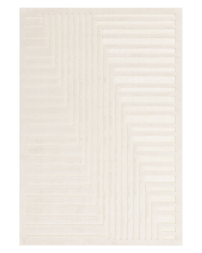 VALLEY 01 IVORY CONNECTION SCANDI CARVED RUG