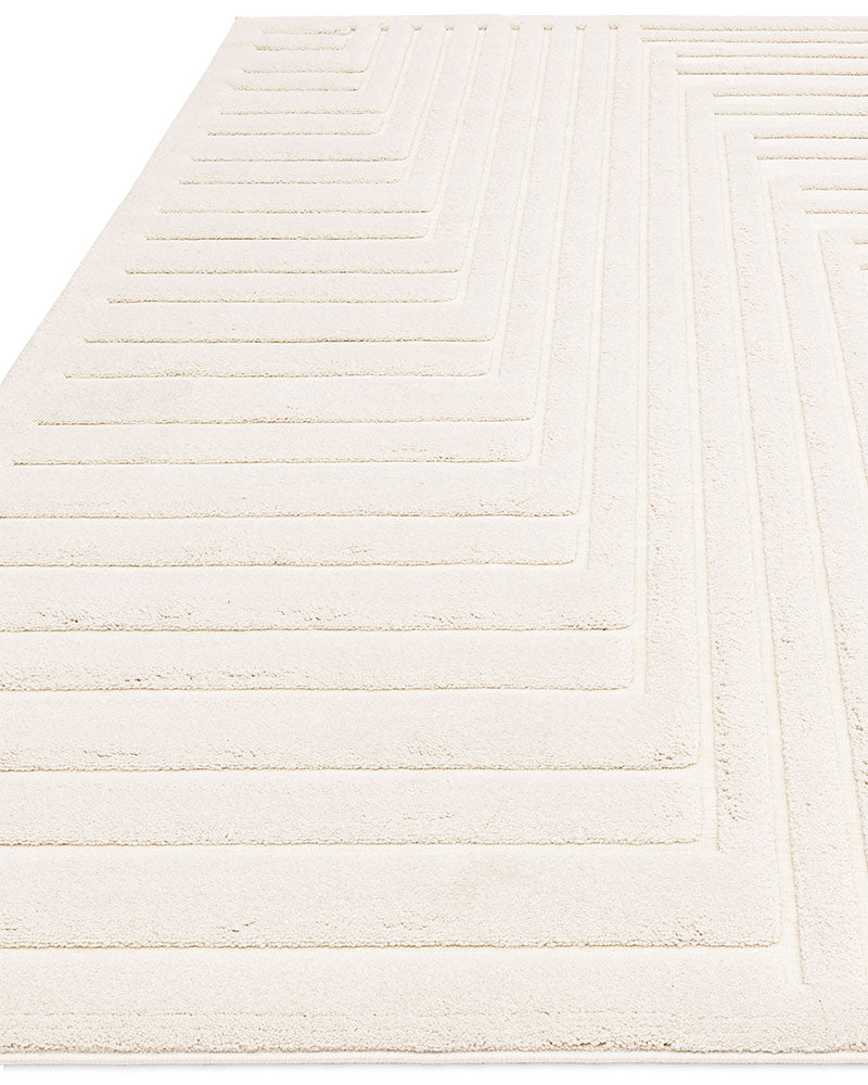VALLEY 01 IVORY CONNECTION SCANDI CARVED RUG