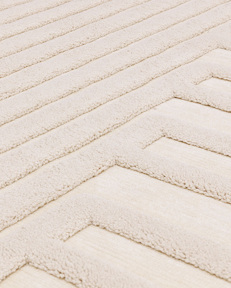 VALLEY 01 IVORY CONNECTION SCANDI CARVED RUG