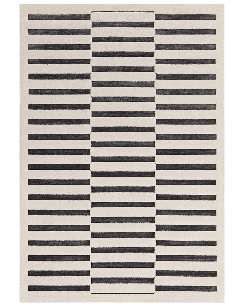 VALLEY 09 CHARCOAL IVORY BUILD SCANDI CARVED RUG