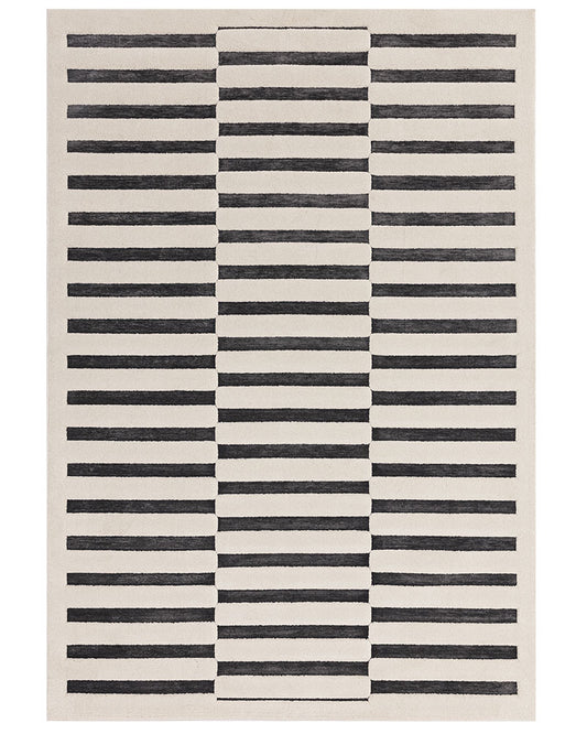 VALLEY 09 CHARCOAL IVORY BUILD SCANDI CARVED RUG