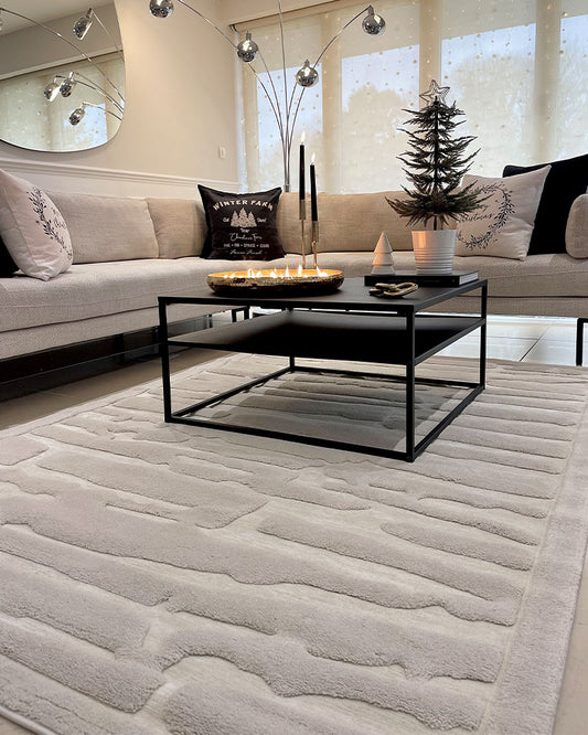 VALLEY 05 IVORY PATH SCANDI CARVED RUG