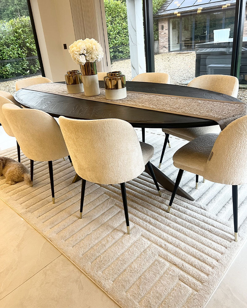 VALLEY 01 IVORY CONNECTION SCANDI CARVED RUG