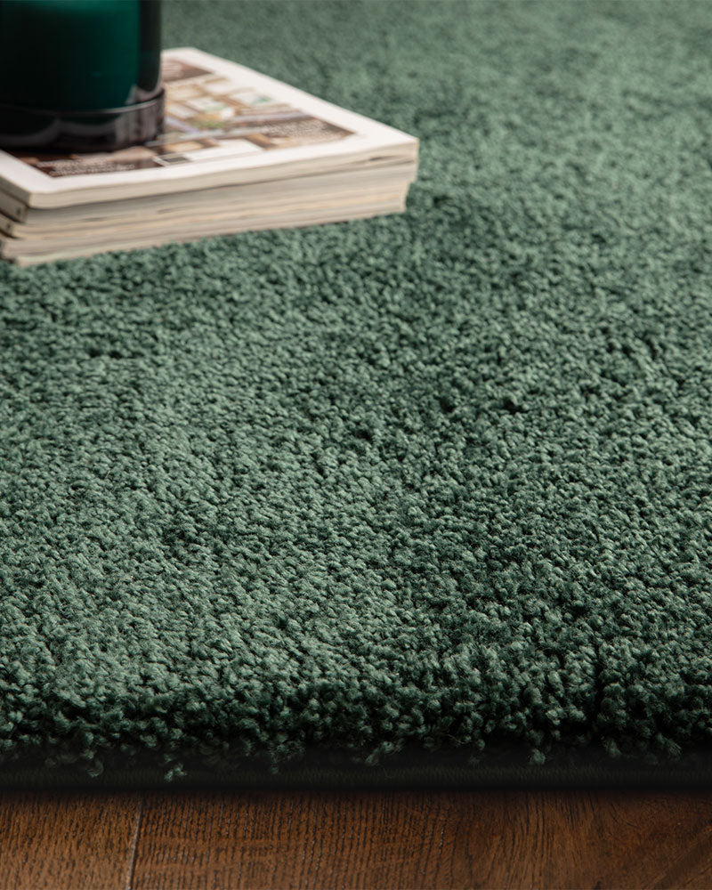 ATLAS EMERALD GREEN THICK SHAGGY RUG