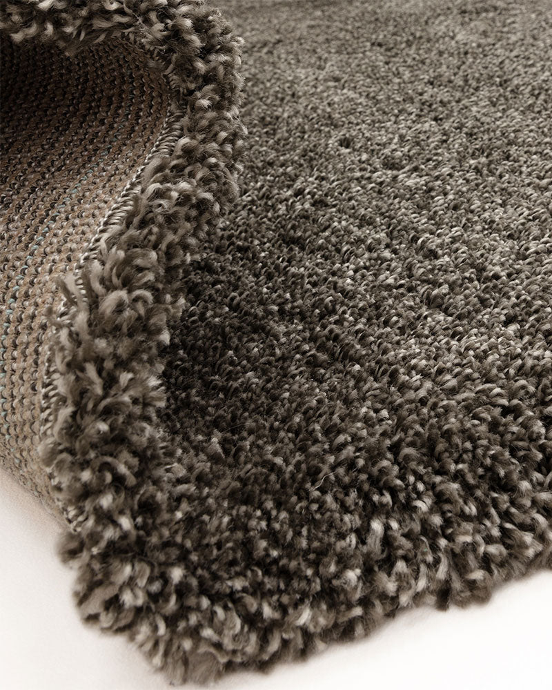 ATLAS GUNMETAL GREY THICK SHAGGY RUG