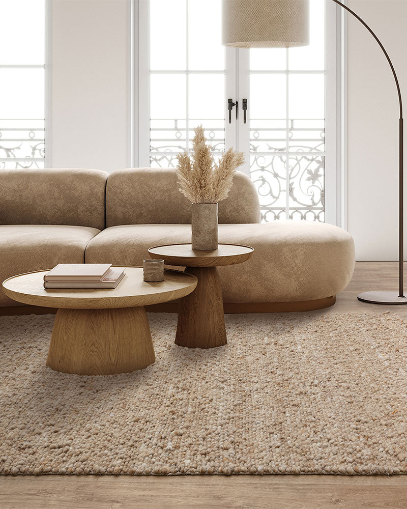ADLER HONEY NATURAL WOOL LOOP RUG