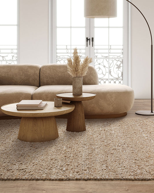 ADLER HONEY NATURAL WOOL LOOP RUG