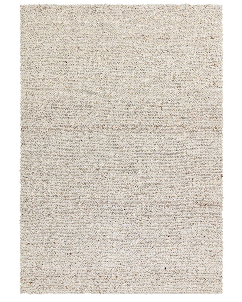 ADLER IVORY NATURAL WOOL LOOP RUG