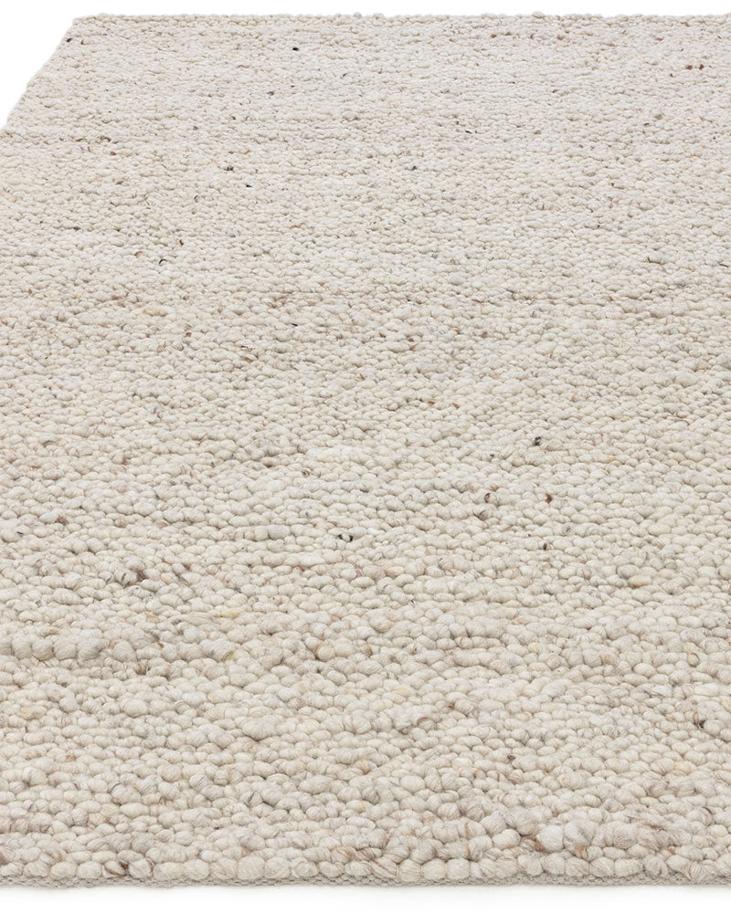 ADLER IVORY NATURAL WOOL LOOP RUG