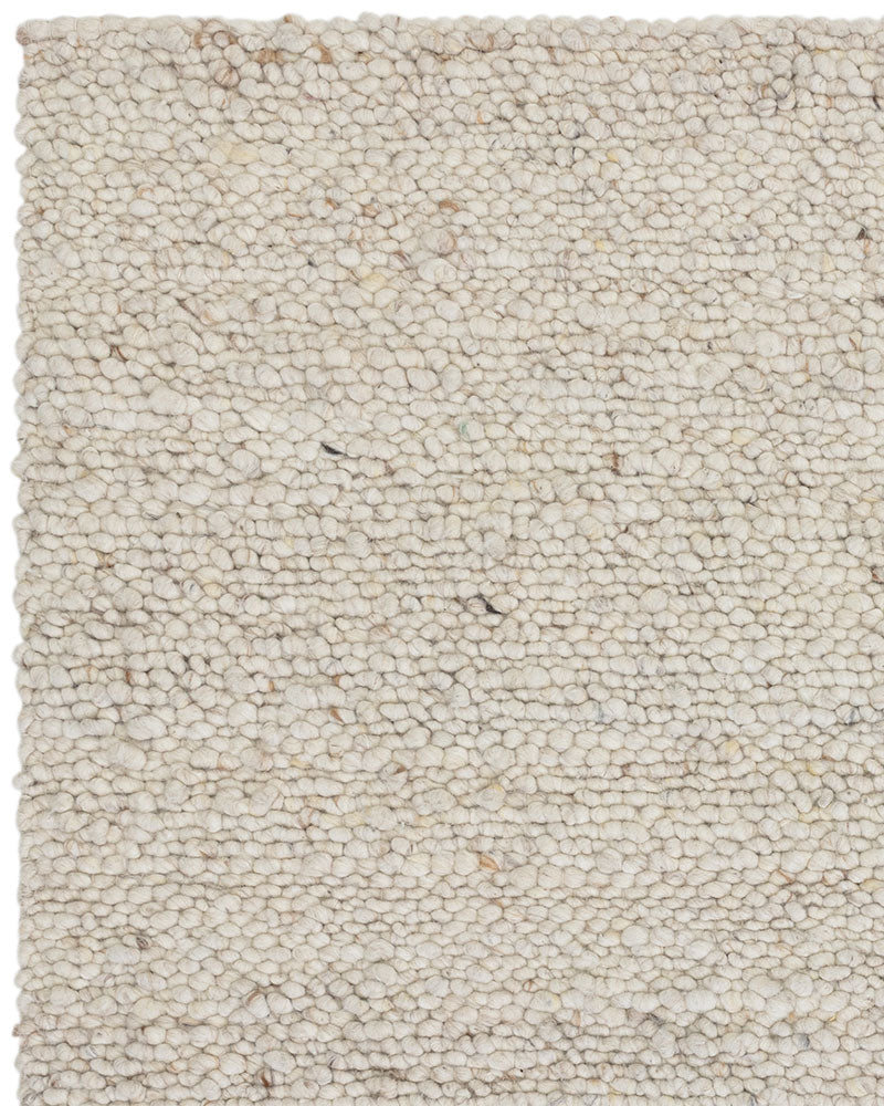 ADLER IVORY NATURAL WOOL LOOP RUG