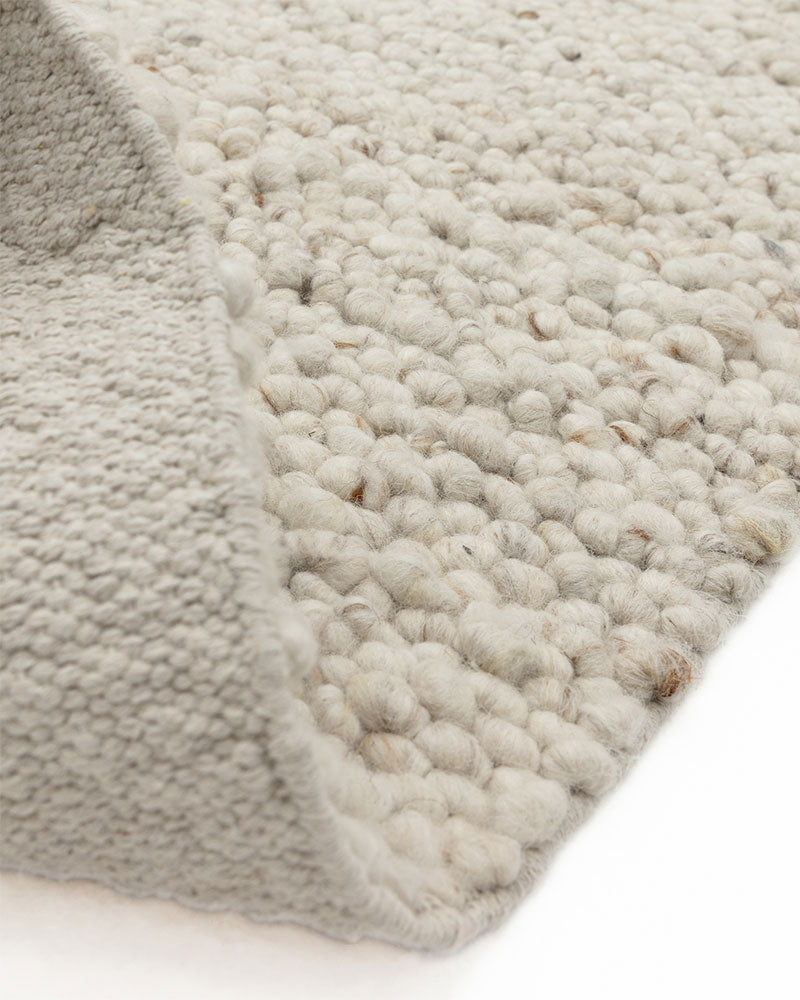 ADLER IVORY NATURAL WOOL LOOP RUG