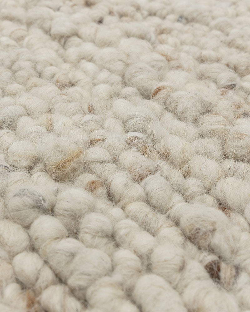 ADLER IVORY NATURAL WOOL LOOP RUG