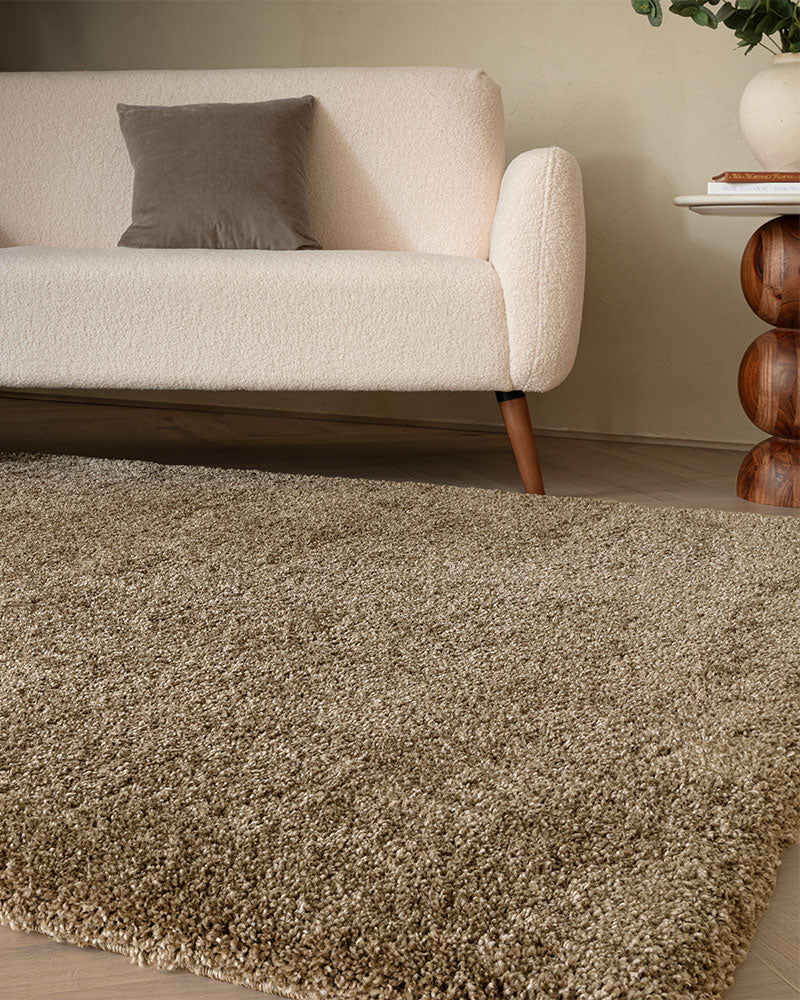 ATLAS NATURAL BEIGE THICK SHAGGY RUG