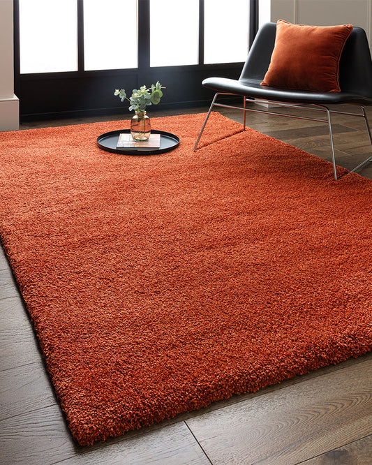 ATLAS ORANGE THICK SHAGGY RUG