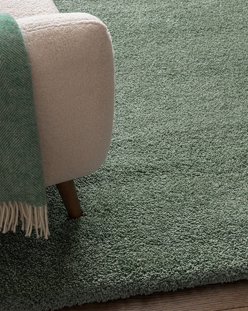 ATLAS SAGE GREEN THICK SHAGGY RUG