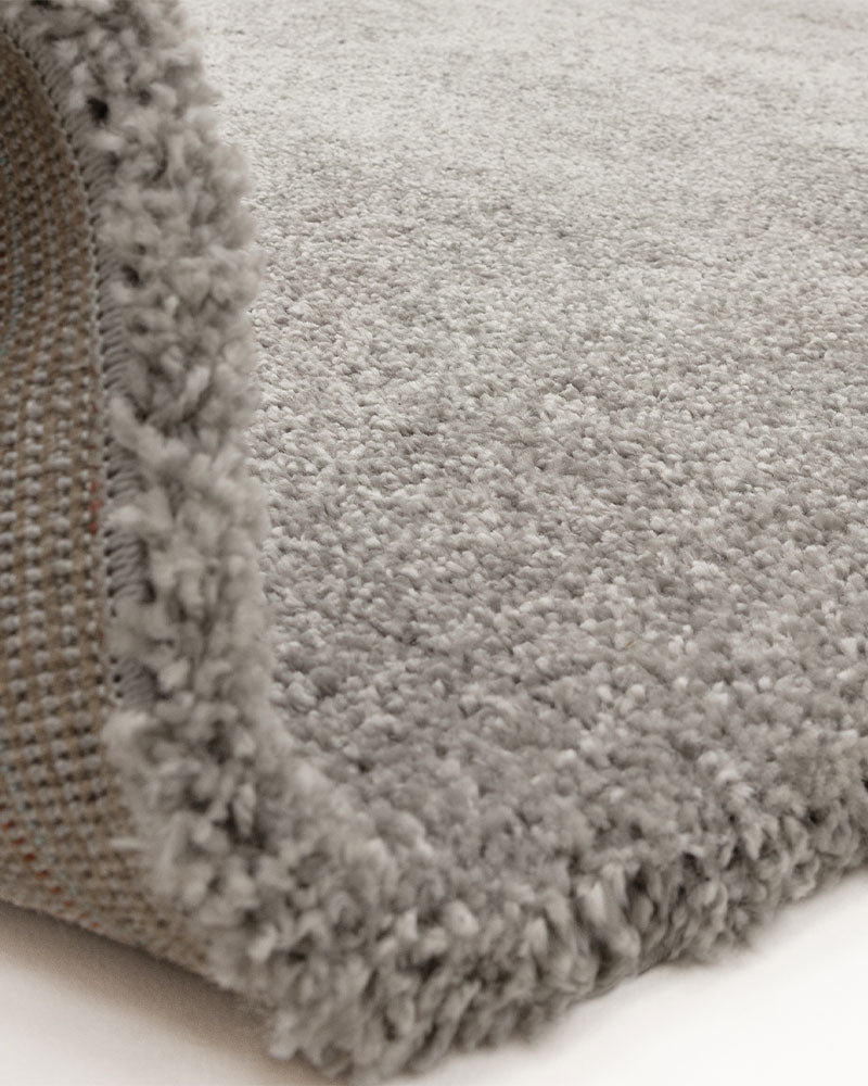 ATLAS SILVER GREY THICK SHAGGY RUG