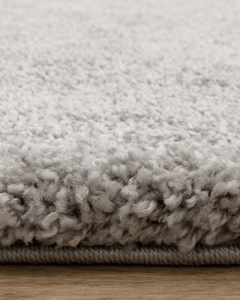 ATLAS SILVER GREY THICK SHAGGY RUG