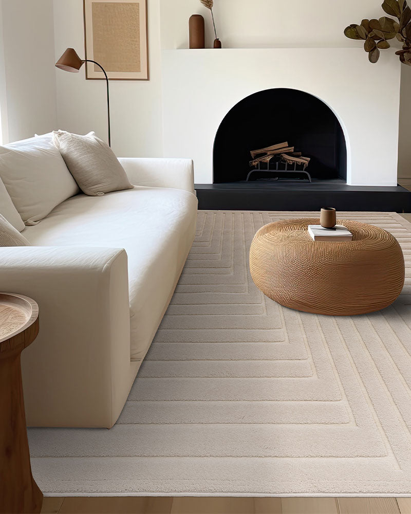 VALLEY 01 IVORY CONNECTION SCANDI CARVED RUG