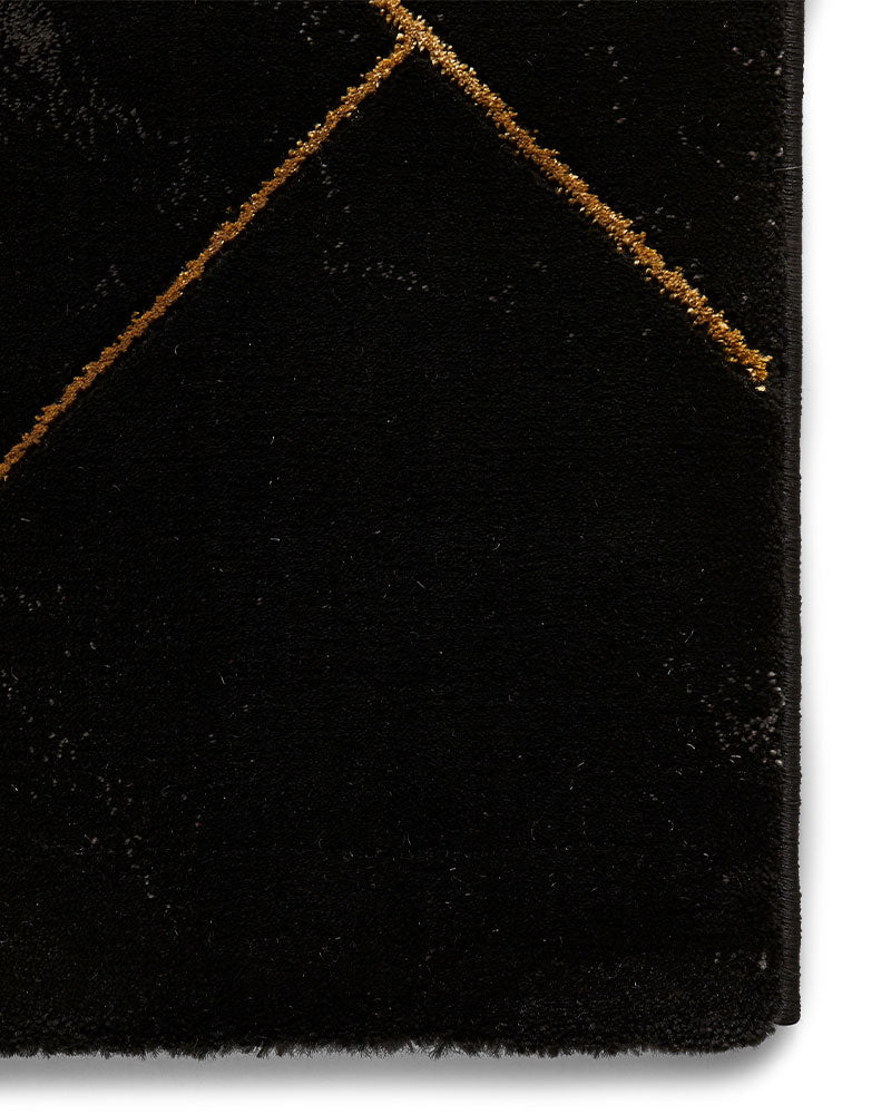 CRAFT 23299 BLACK GOLD GEOMETRIC RUG
