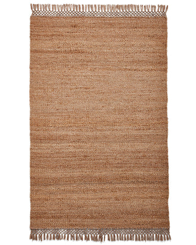 BAZAAR FLATWEAVE FRINGE JUTE RUG 23787 NATURAL