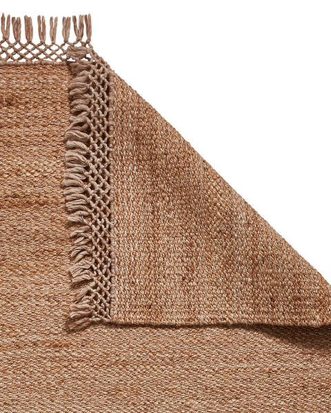 BAZAAR FLATWEAVE FRINGE JUTE RUG 23787 NATURAL