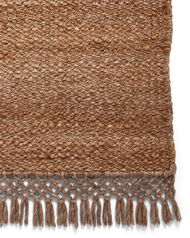 BAZAAR FLATWEAVE FRINGE JUTE RUG 23787 NATURAL