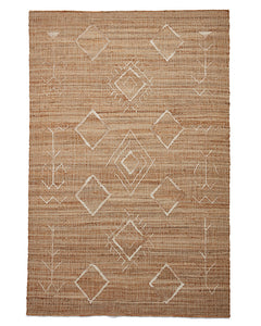 BAZAAR FLATWEAVE FRINGE JUTE RUG 24831 NATURAL