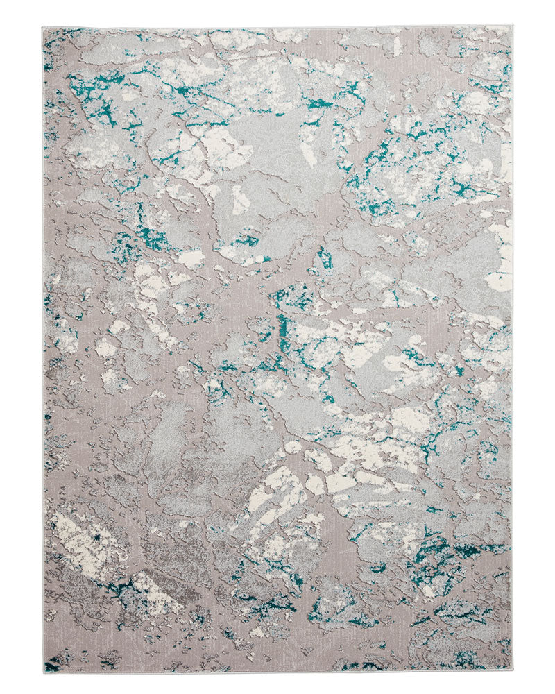 APOLLO 2677 GREY GREEN METALLIC ABSTRACT RUG