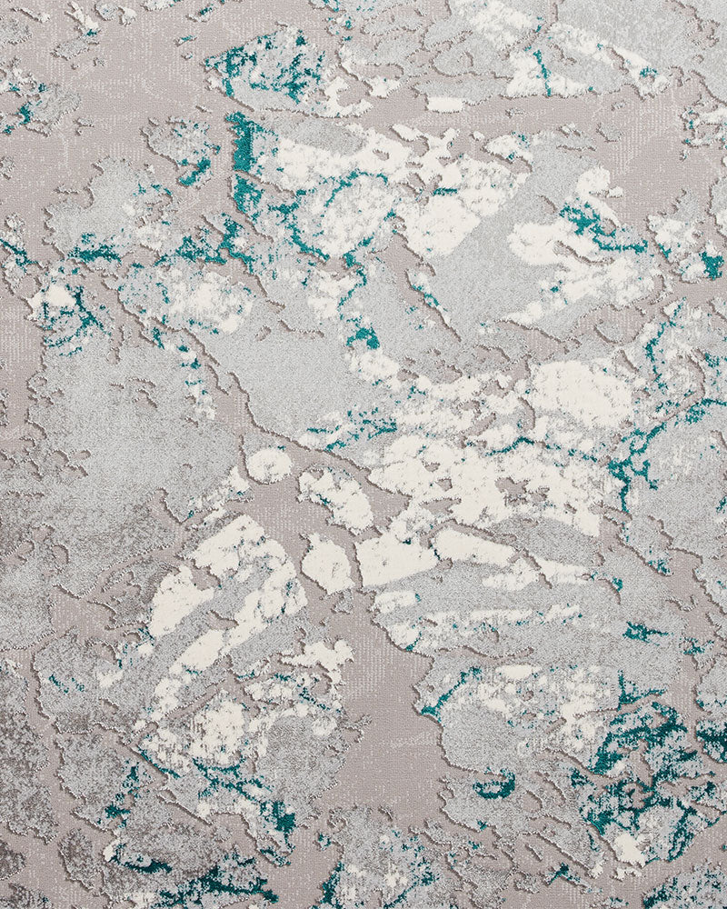 APOLLO 2677 GREY GREEN METALLIC ABSTRACT RUG