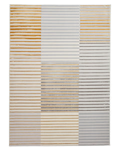 APOLLO 2681 GREY GOLD METALLIC STRIPE RUG